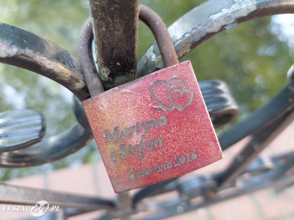 Symbole miłości w parku Kościuszki