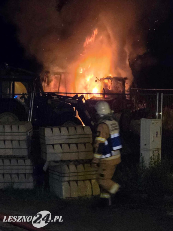 Nocny pożar we Włoszakowicach