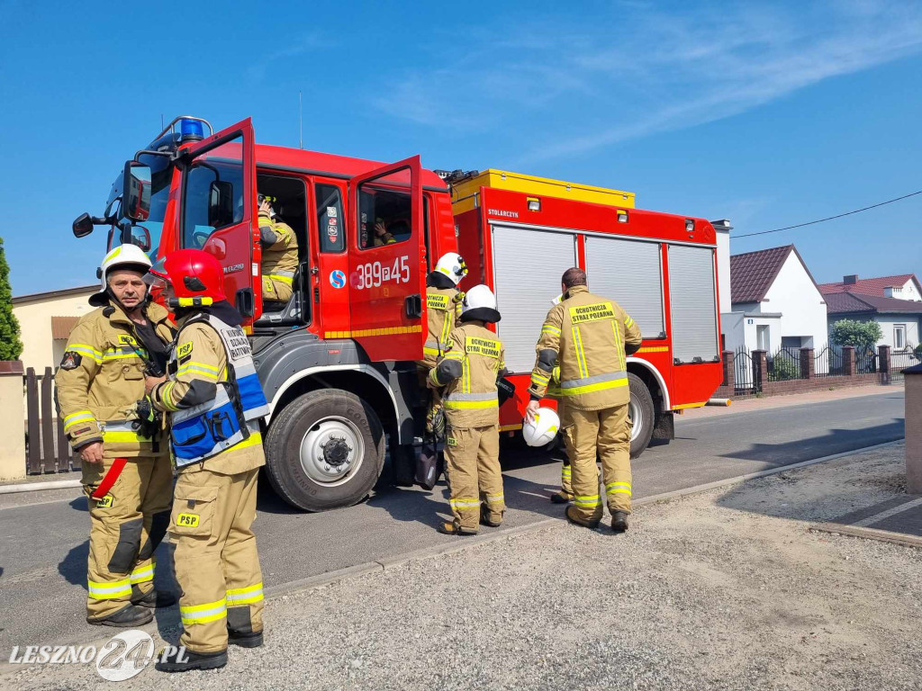 Pożar zakładu produkcyjnego w Kąkolewie