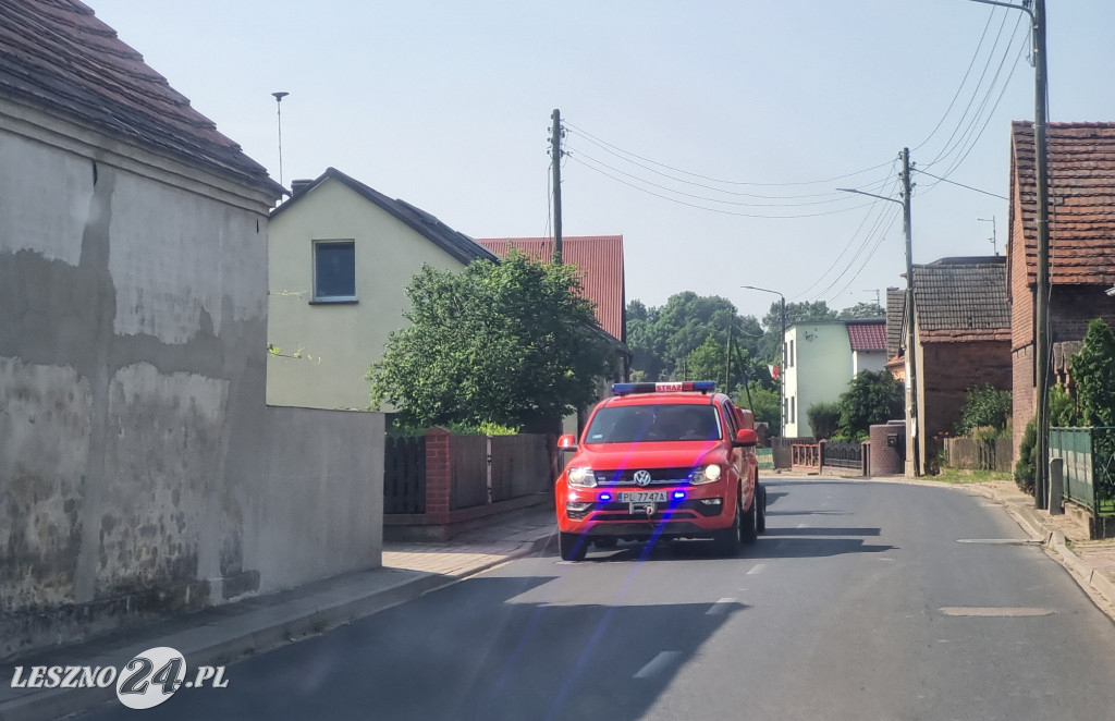 Pożar zakładu produkcyjnego w Kąkolewie