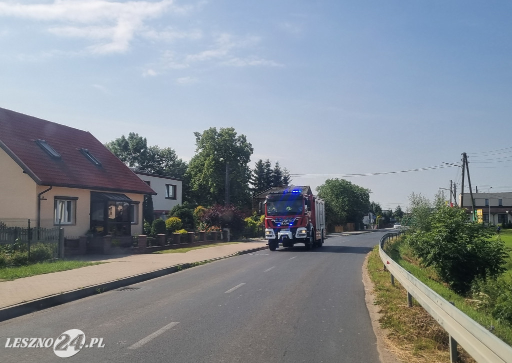 Pożar zakładu produkcyjnego w Kąkolewie