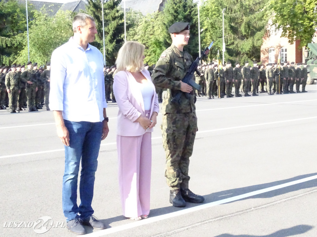 Przysięga wojskowa w Lesznie