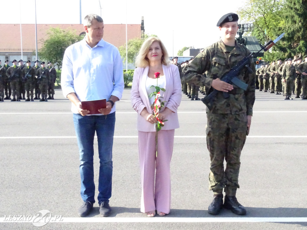 Przysięga wojskowa w Lesznie