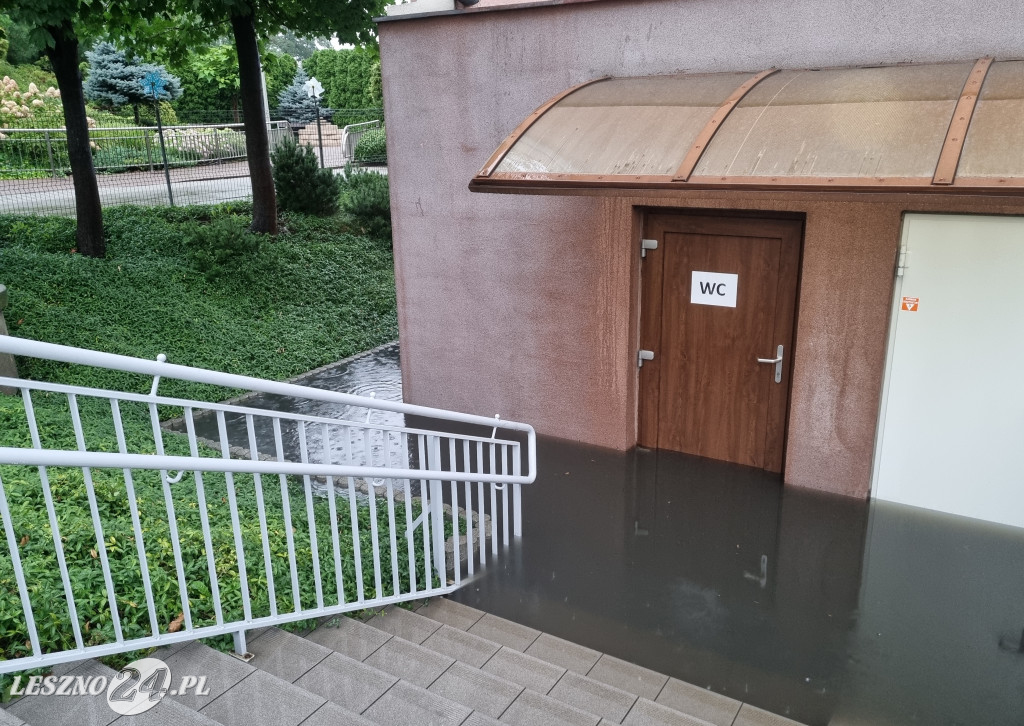 Akcja strażaków OSP w czasie ulewy