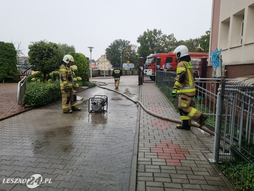 Akcja strażaków OSP w czasie ulewy
