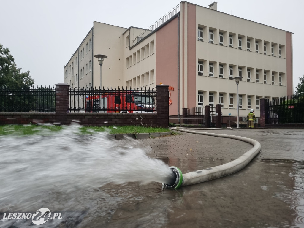 Akcja strażaków OSP w czasie ulewy