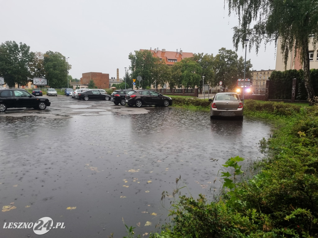 Akcja strażaków OSP w czasie ulewy