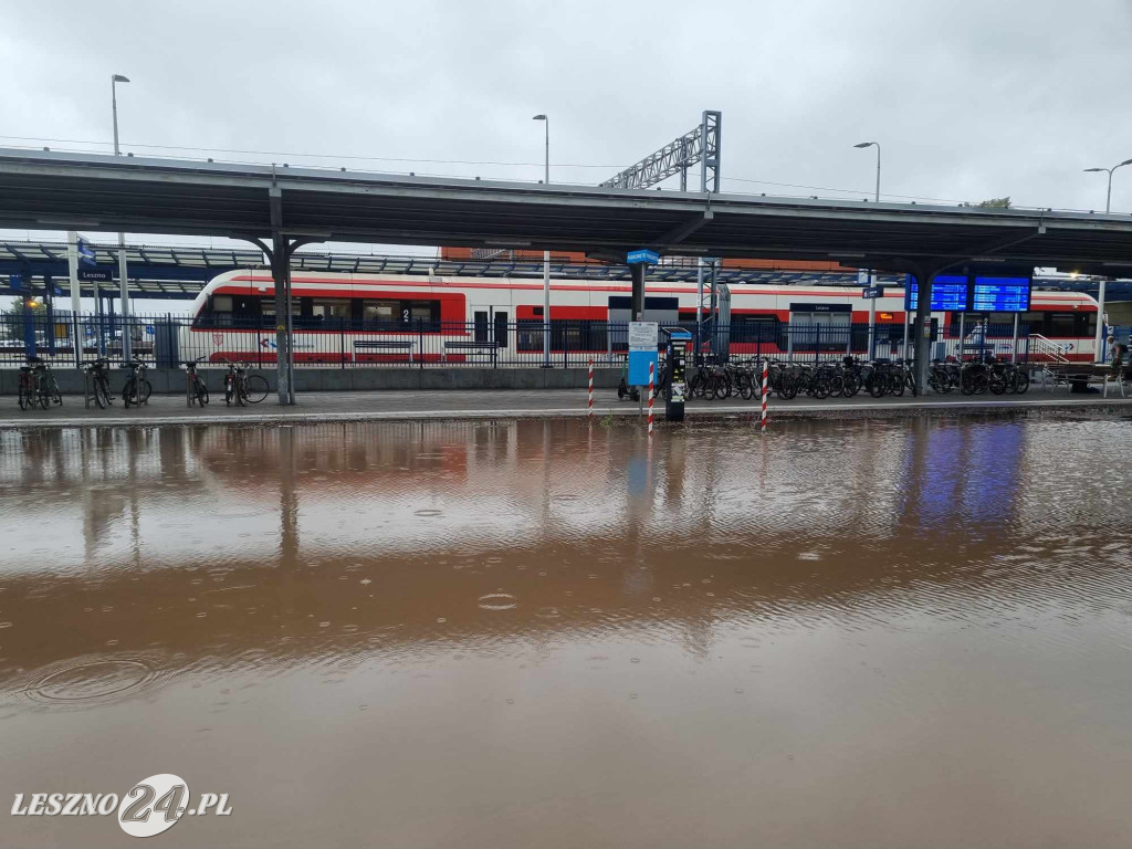 Akcja strażaków OSP w czasie ulewy