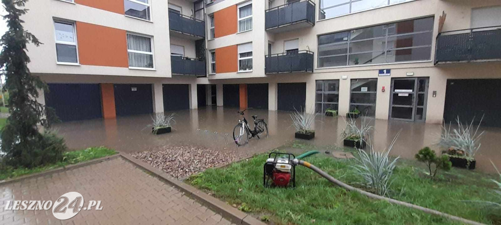 Akcja strażaków OSP w czasie ulewy