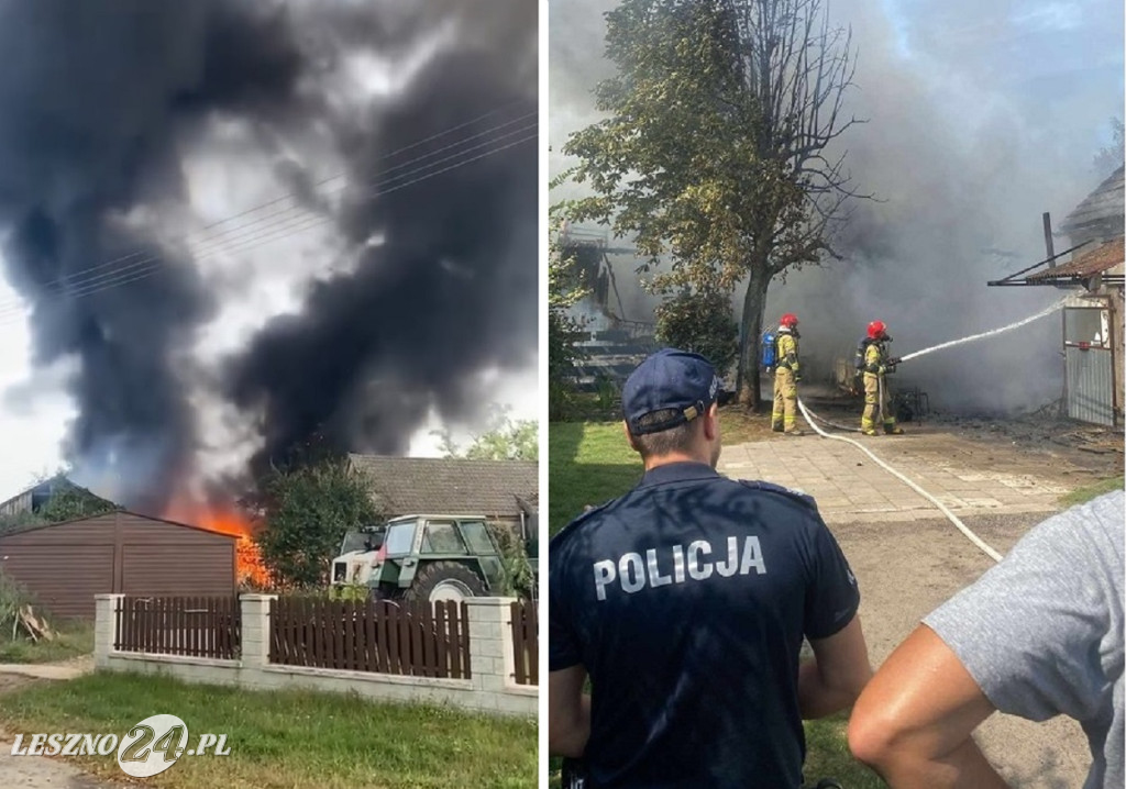 Pożar w Trzebinach w gminie Święciechowa