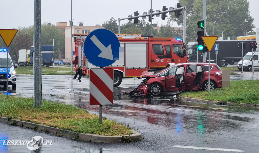 Wypadek na Al. Konstytucji 3 Maja i ul. Okrężnej