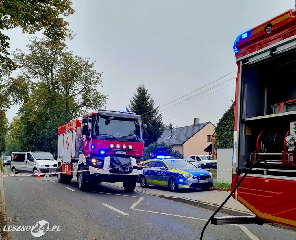 Zderzenie autobusu z osobówką w Wilkowicach