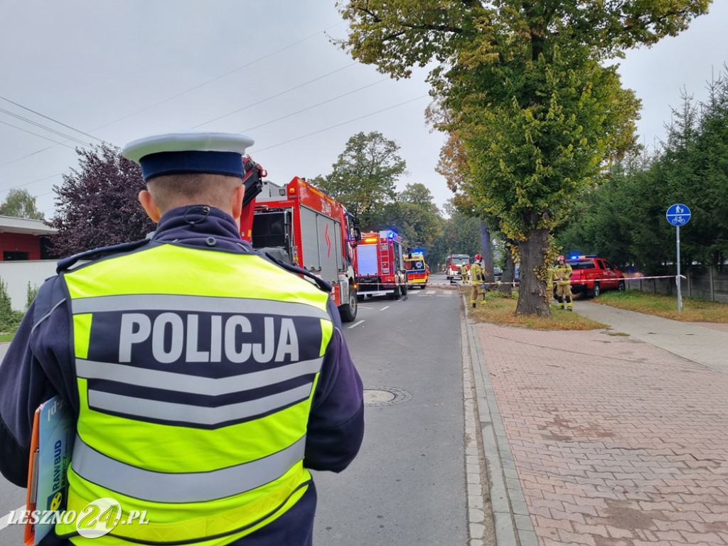 Zderzenie autobusu z osobówką w Wilkowicach