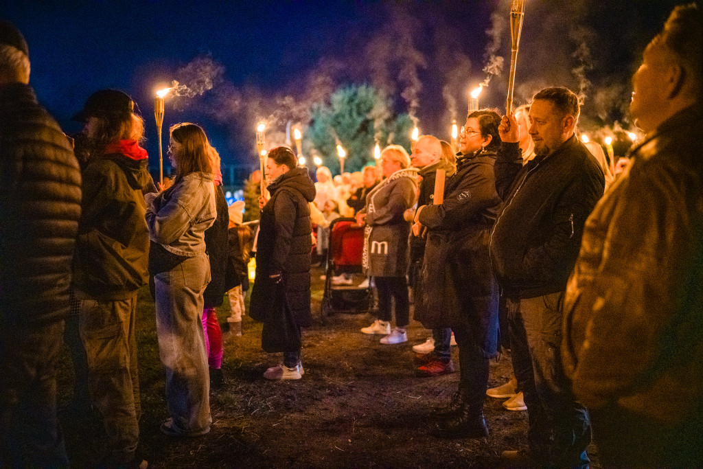 Z pochodniami przeszli przez Piotrowice