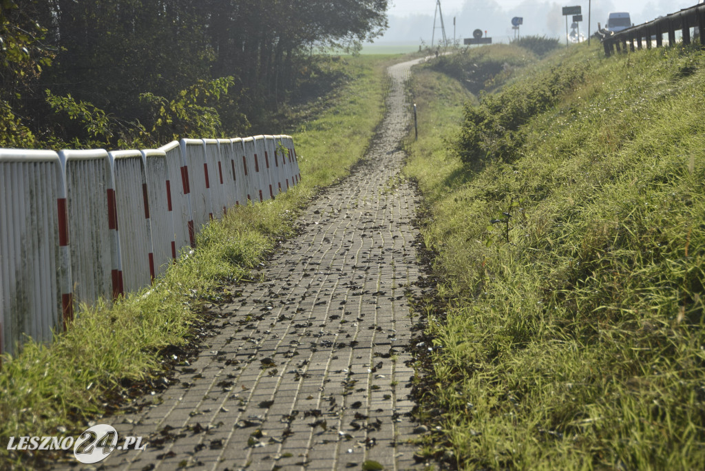 Utrudnienia dla rowerzystów na ścieżce w Osiecznej