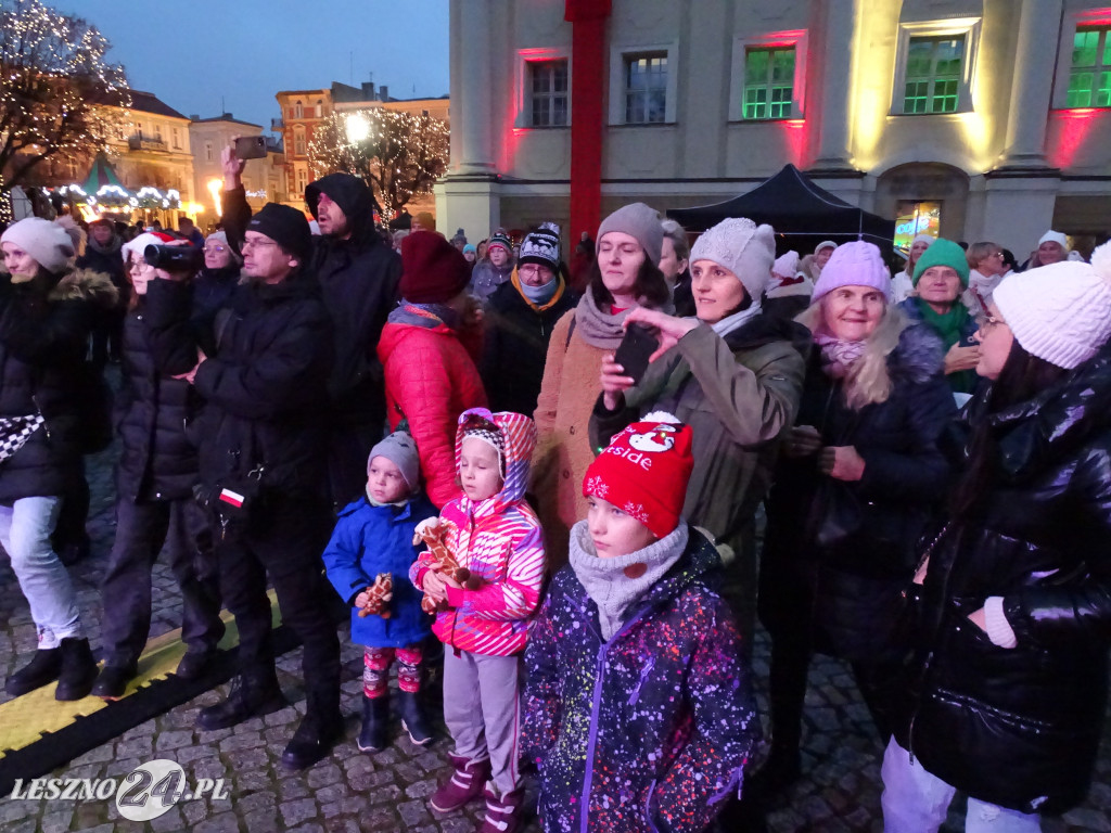 Rozświetlenie choinki na Rynku w Lesznie
