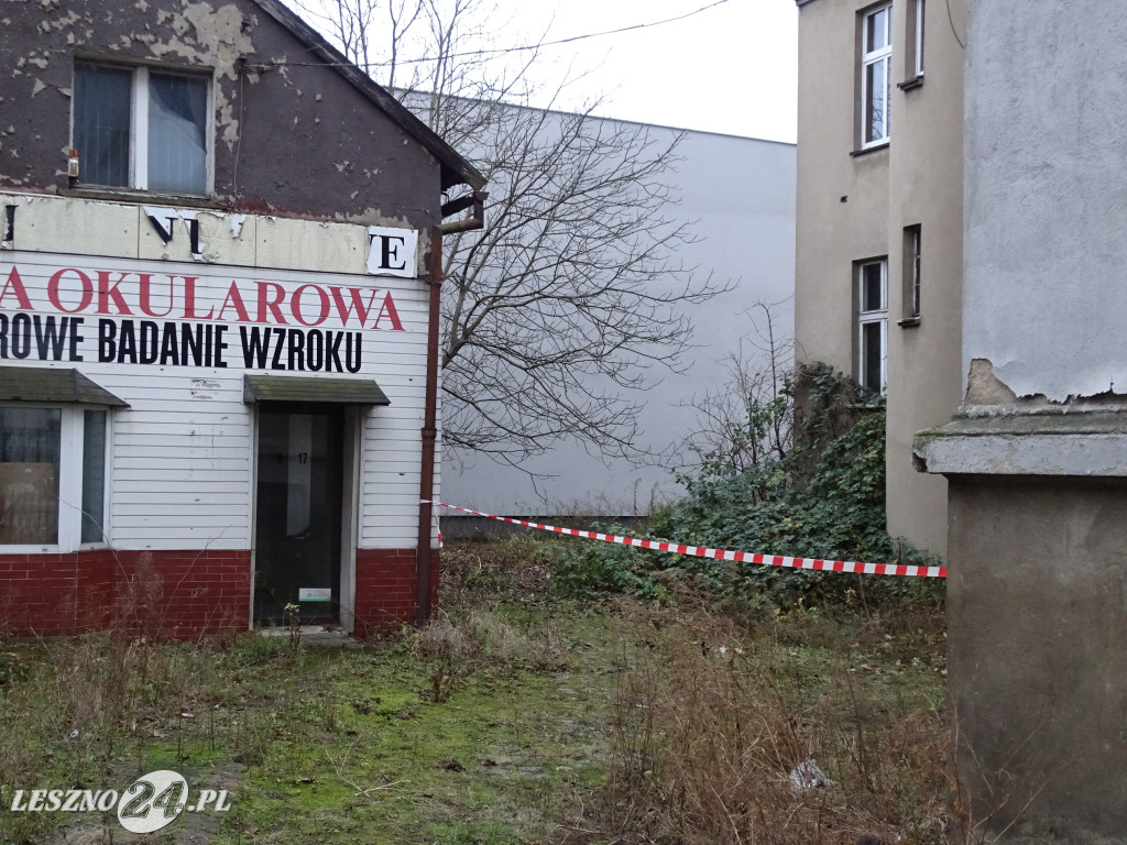 Zawalona kamienica w Lesznie