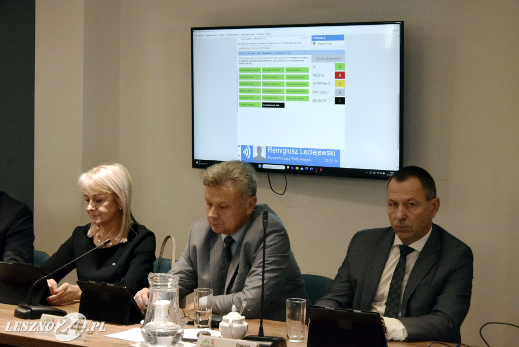 Sesja budżetowa Rady Powiatu Leszczyńskiego