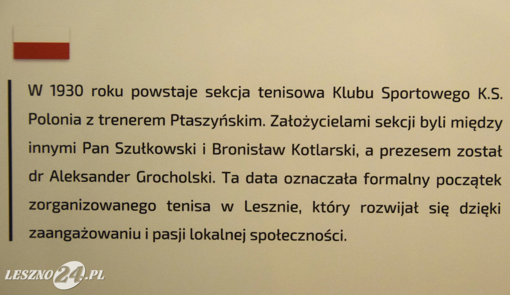 Otwarcie wystawy Historia Tenisa w Lesznie