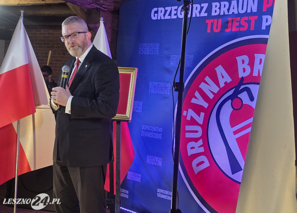 Grzegorz Braun w Lesznie