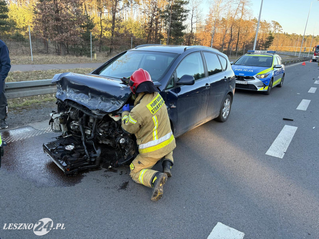 Dwa wypadki pomiędzy Lesznem i Rydzyną