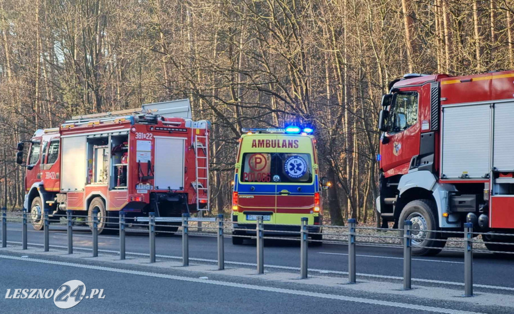 Dwa wypadki pomiędzy Lesznem i Rydzyną