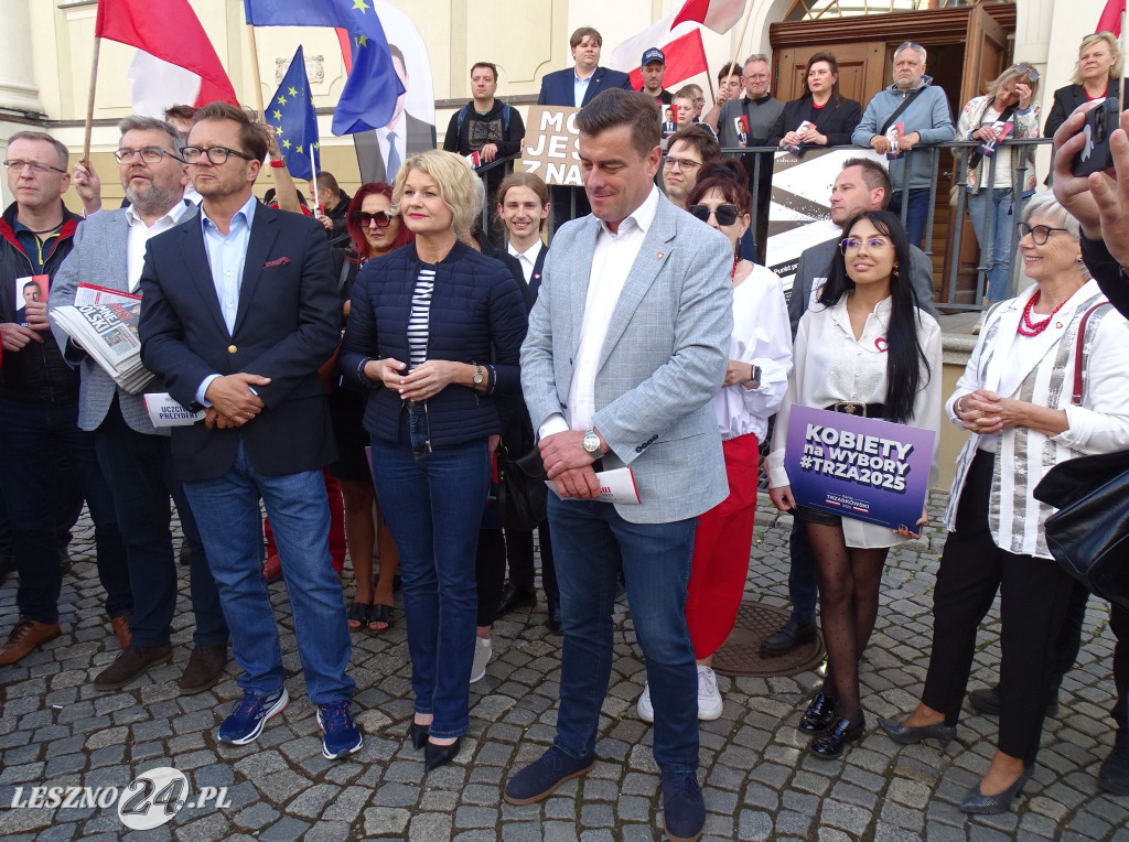 Wiec poparcia dla Rafała Trzaskowskiego w Lesznie
