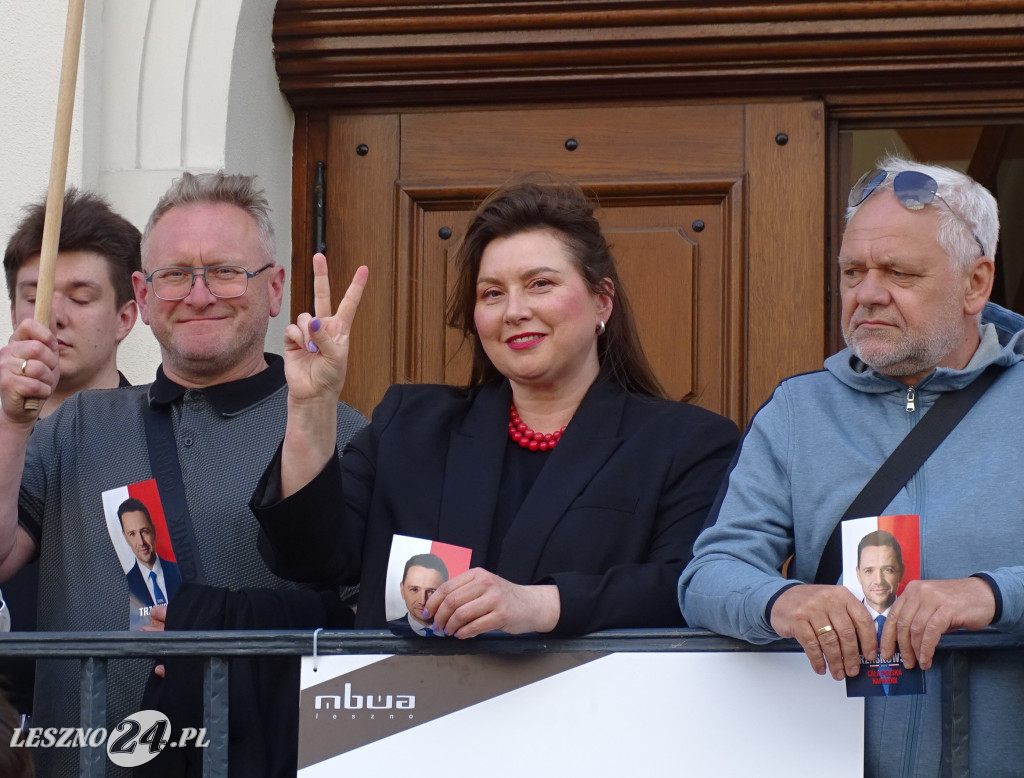 Wiec poparcia dla Rafała Trzaskowskiego w Lesznie
