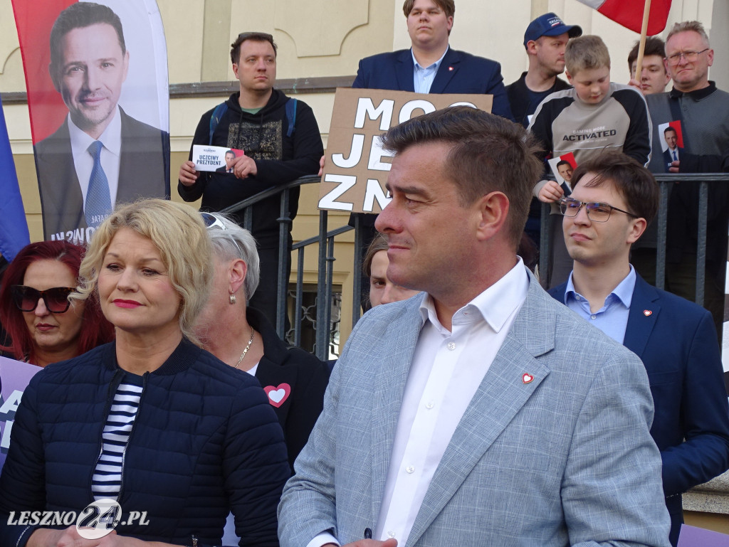 Wiec poparcia dla Rafała Trzaskowskiego w Lesznie