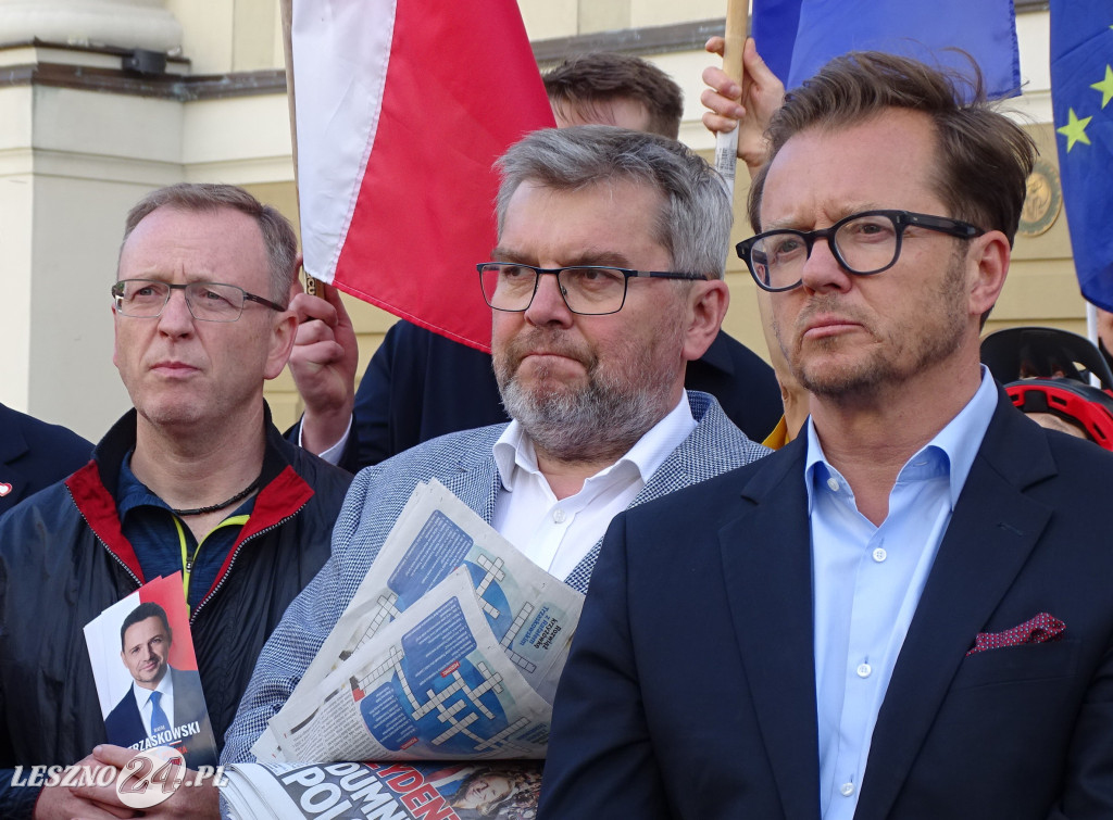 Wiec poparcia dla Rafała Trzaskowskiego w Lesznie
