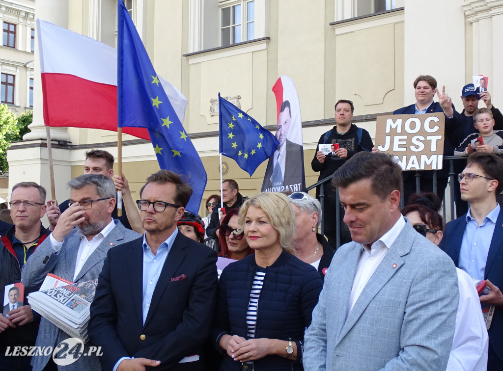 Wiec poparcia dla Rafała Trzaskowskiego w Lesznie
