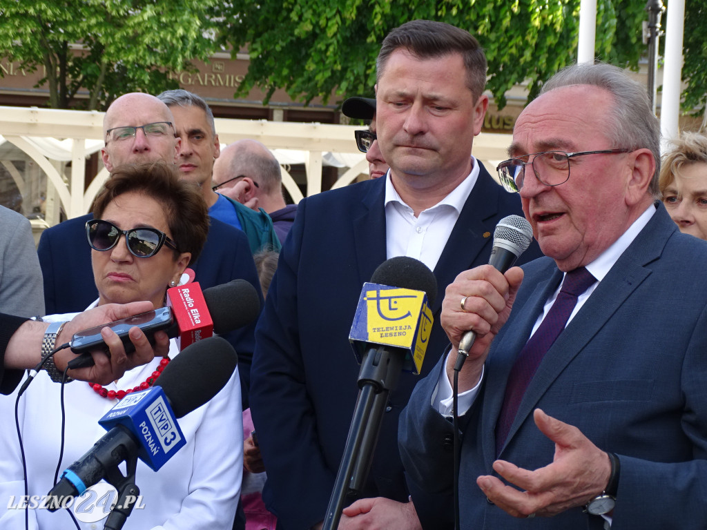 Wiec poparcia dla Rafała Trzaskowskiego w Lesznie