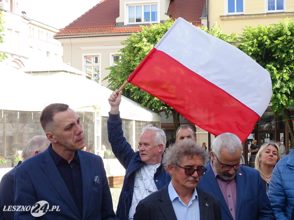 Wiec poparcia dla Rafała Trzaskowskiego w Lesznie
