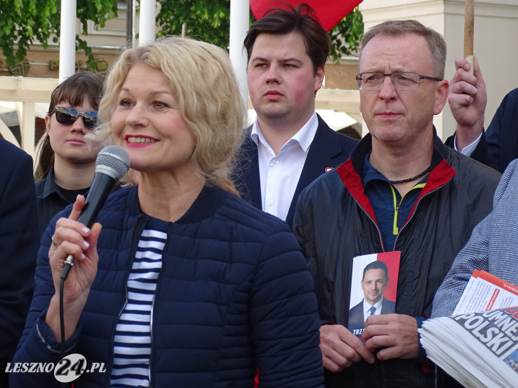 Wiec poparcia dla Rafała Trzaskowskiego w Lesznie