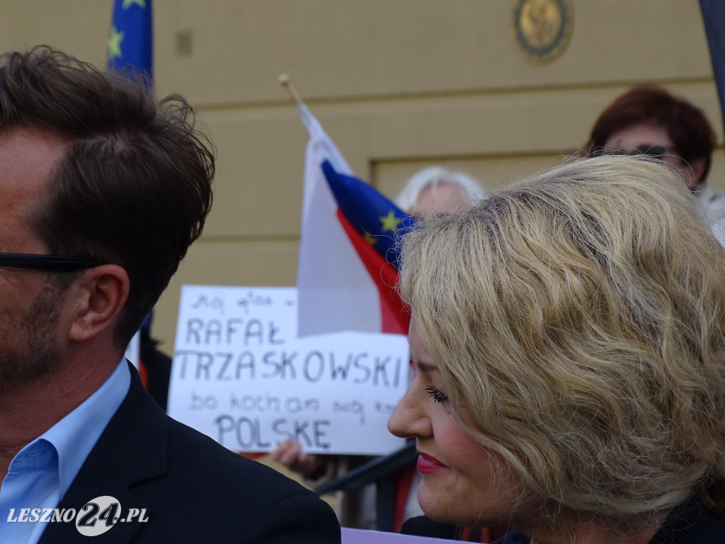 Wiec poparcia dla Rafała Trzaskowskiego w Lesznie