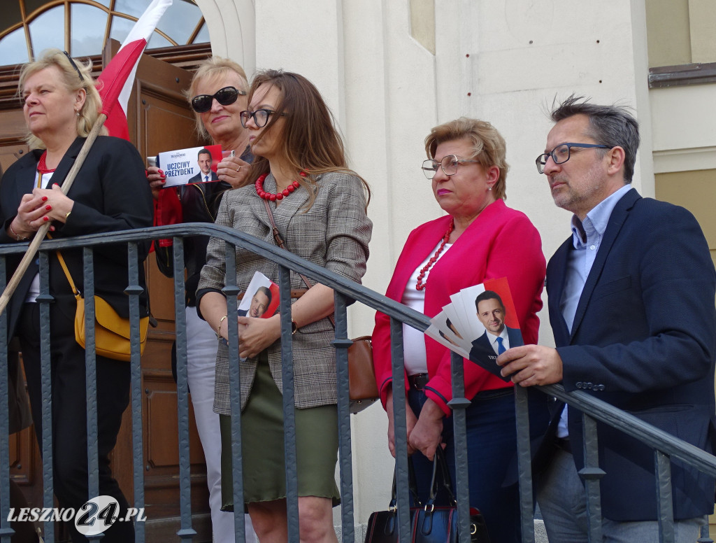 Wiec poparcia dla Rafała Trzaskowskiego w Lesznie