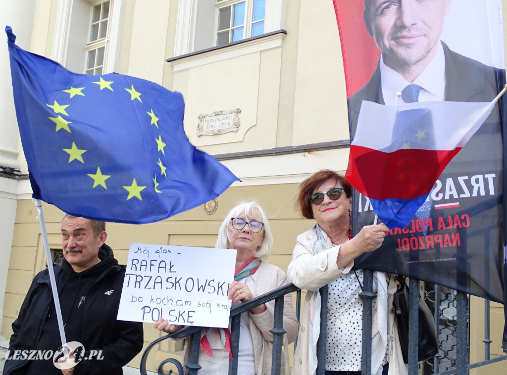Wiec poparcia dla Rafała Trzaskowskiego w Lesznie
