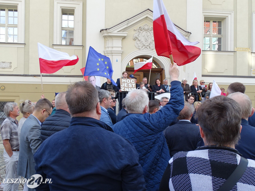 Wiec poparcia dla Rafała Trzaskowskiego w Lesznie