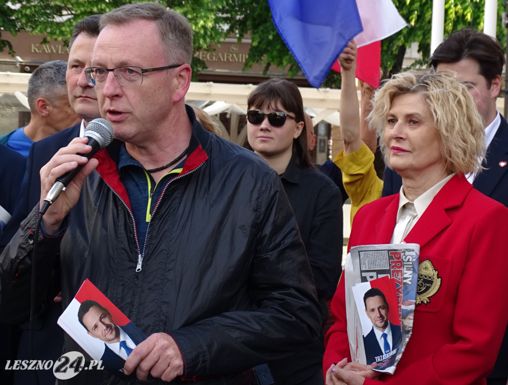 Wiec poparcia dla Rafała Trzaskowskiego w Lesznie