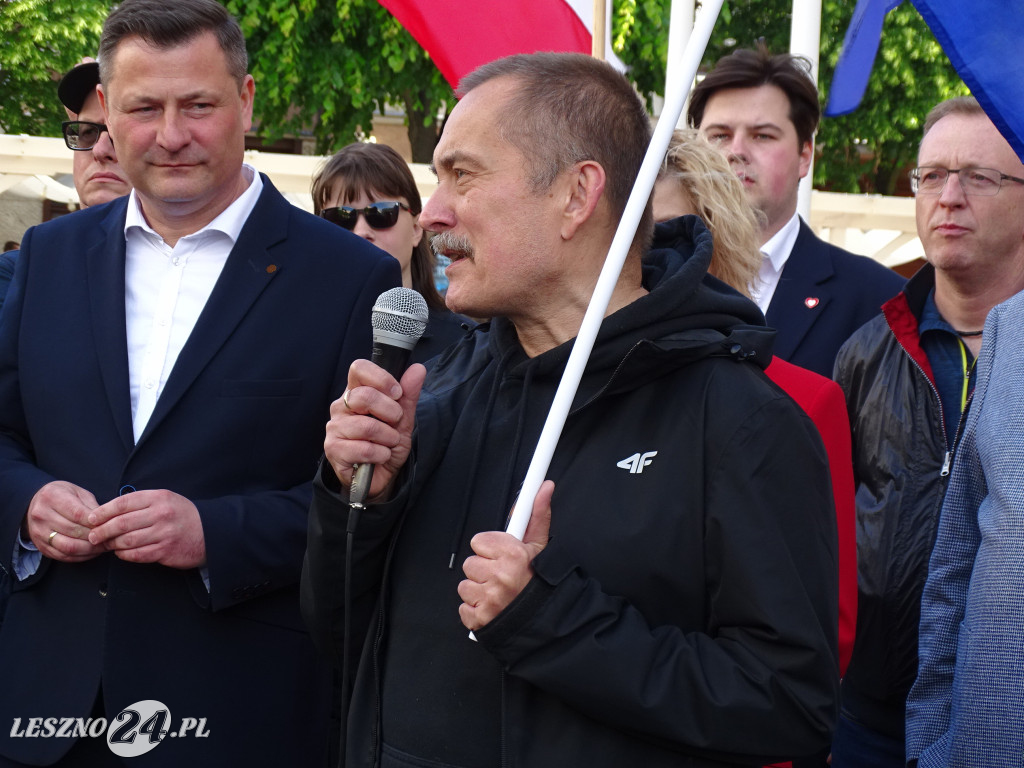 Wiec poparcia dla Rafała Trzaskowskiego w Lesznie