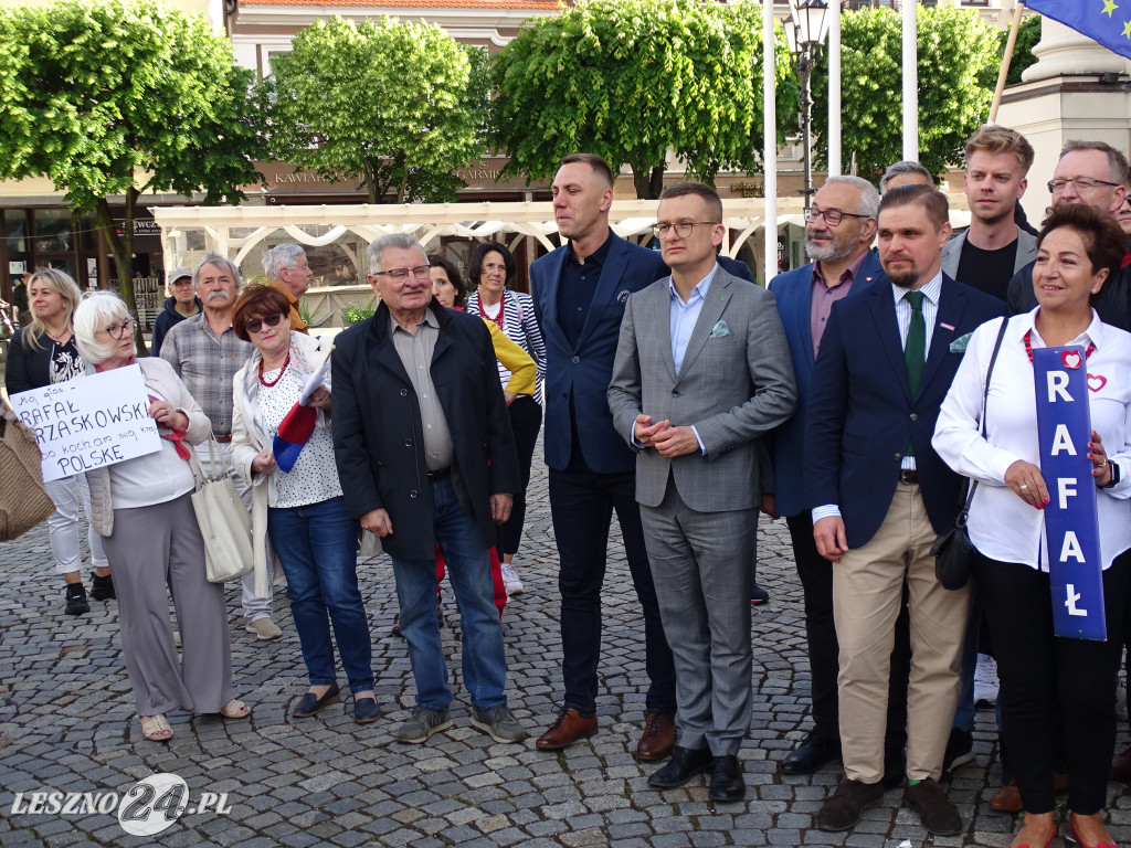 Wiec poparcia dla Rafała Trzaskowskiego w Lesznie