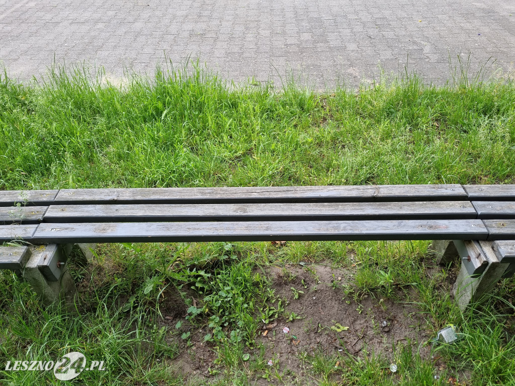 Zaśmiecone boisko przy al. Sułkowskiego w Lesznie