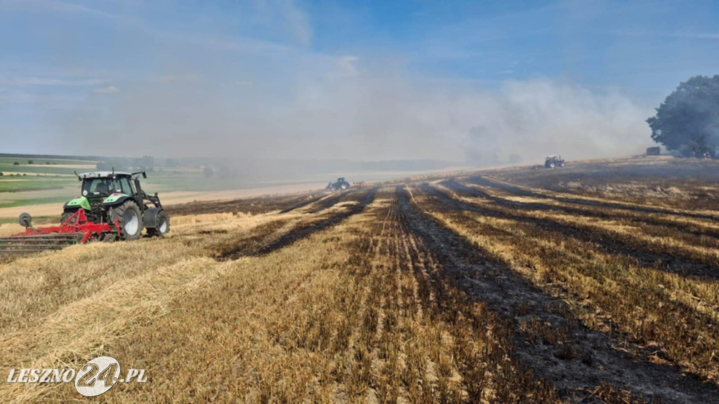 Pożar zboża w Kleszczewie