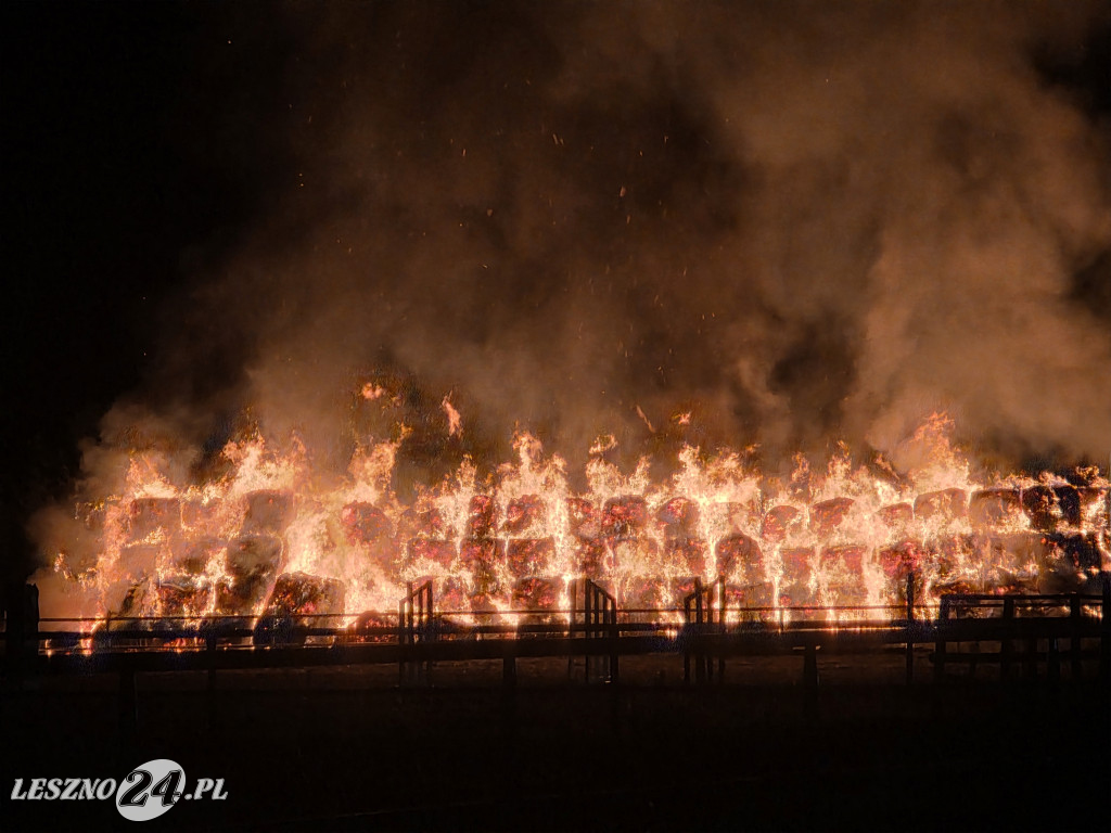 Nocny pożar w Lesznie
