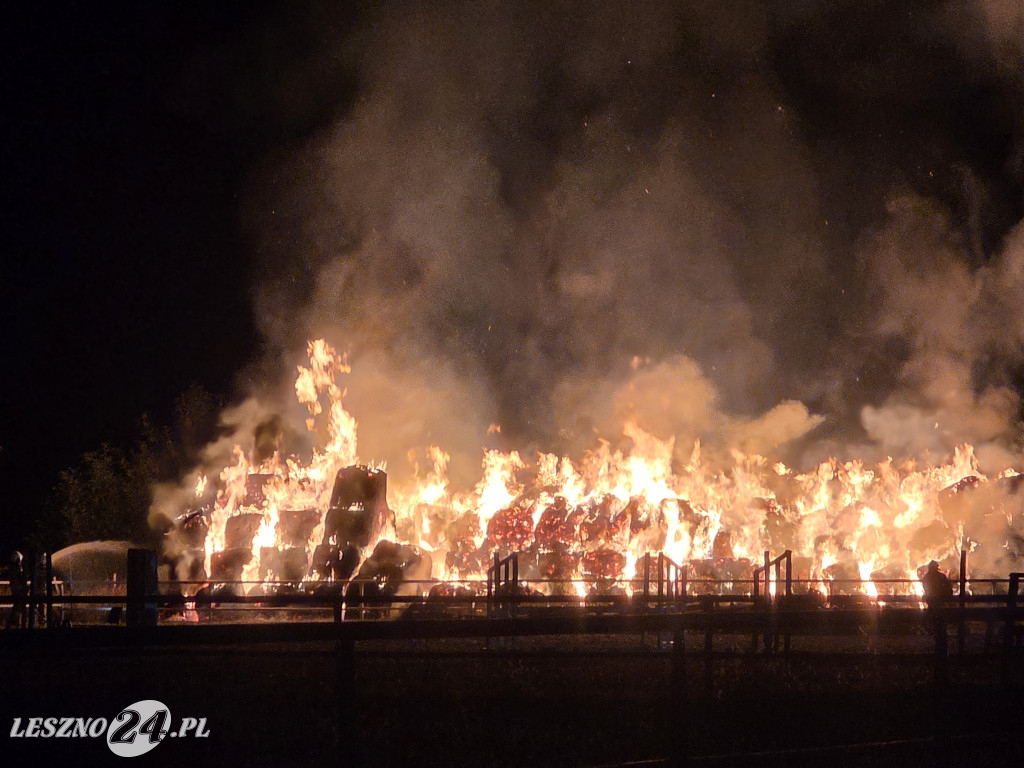Nocny pożar w Lesznie