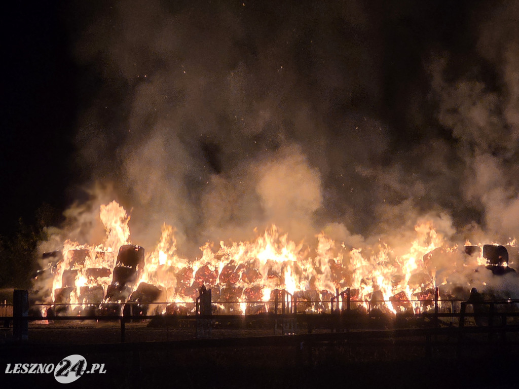 Nocny pożar w Lesznie