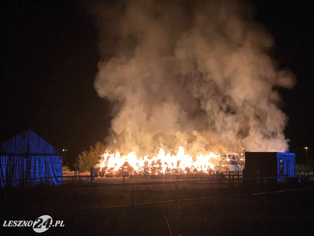 Nocny pożar w Lesznie