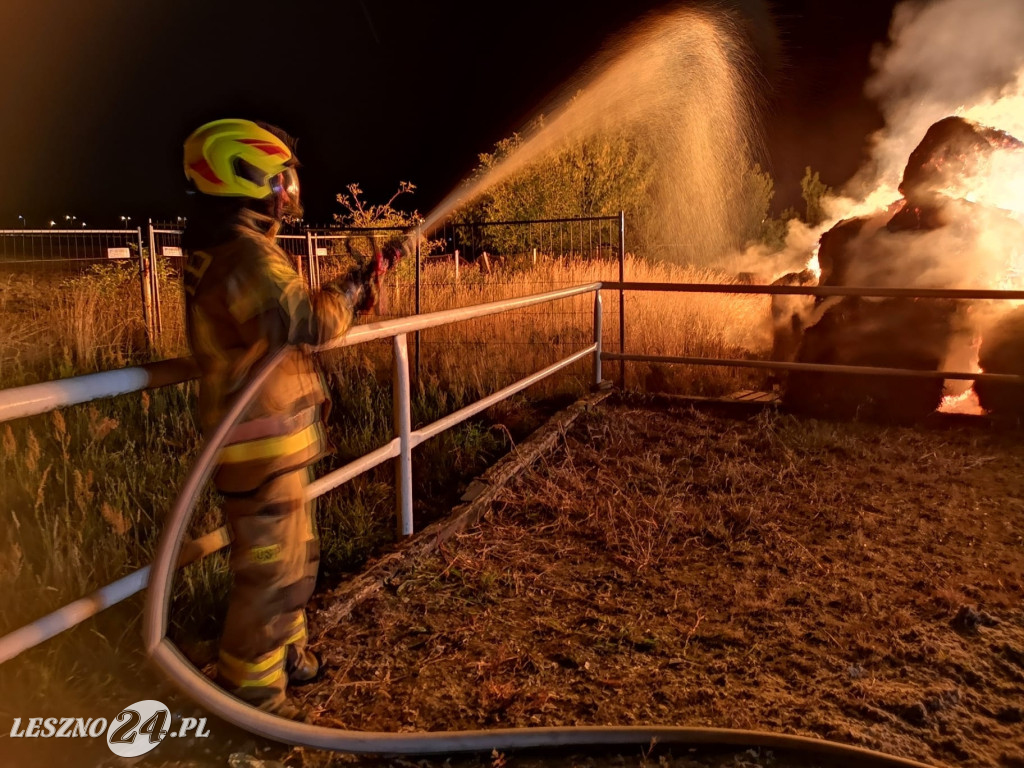 Nocny pożar w Lesznie