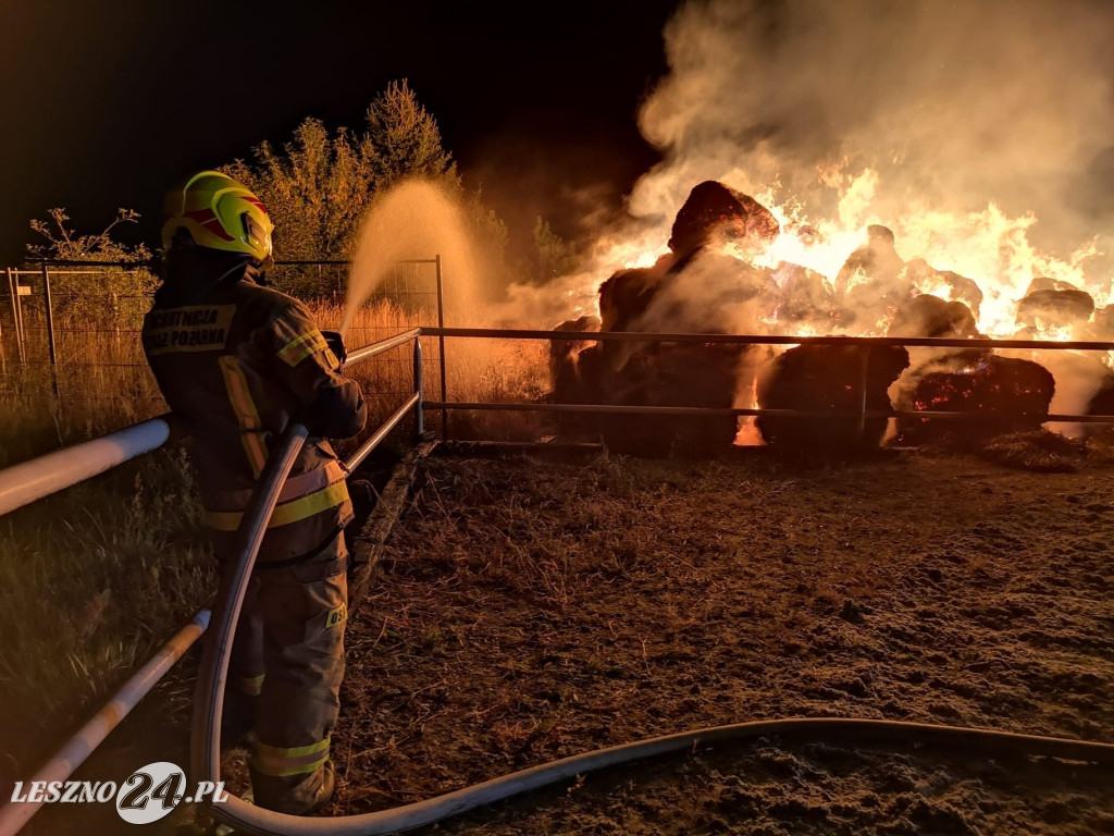 Nocny pożar w Lesznie