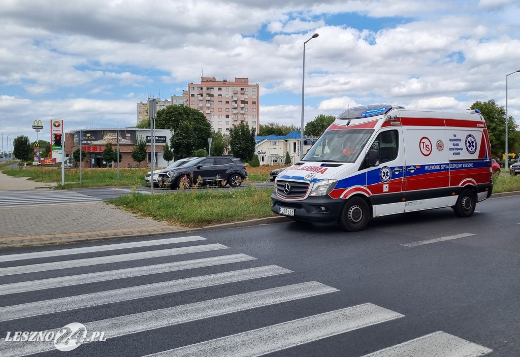 Zderzenie na Al. Konstytucji 3 Maja i Al. Jana Pawła II w Lesznie